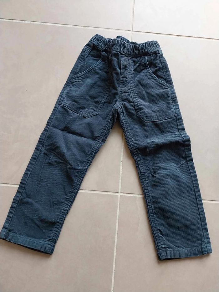 Pantalon velours bleu marine T4A - photo numéro 2