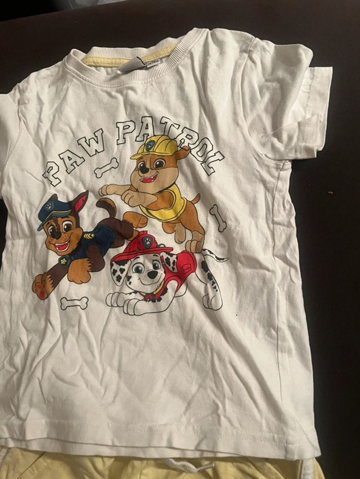 Ensemble short t-shirt pat patrouille 6 ans - photo numéro 2