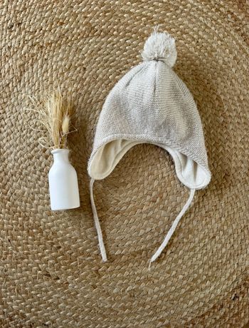 Bonnet cache oreilles beige - mixte - taille 47
