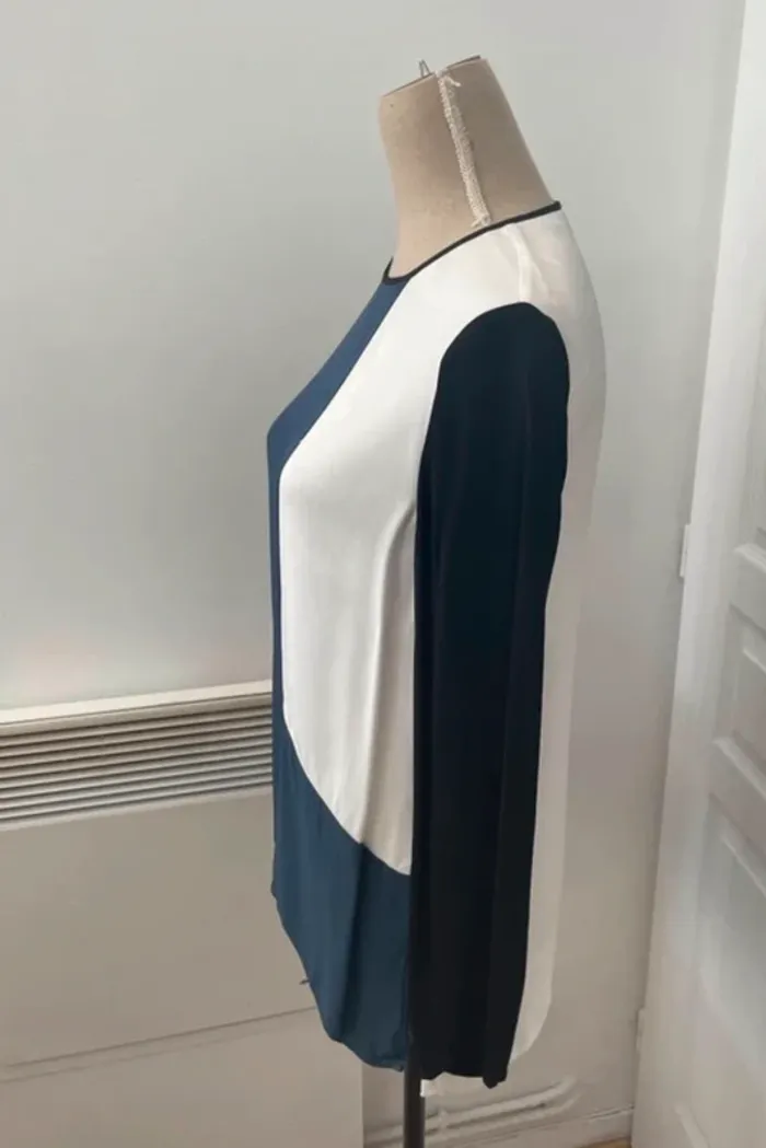 Zara Blouse haut top bleue  femme taille L/40 manches longues - photo numéro 2
