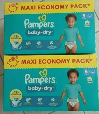 188 couches Pampers taille 5