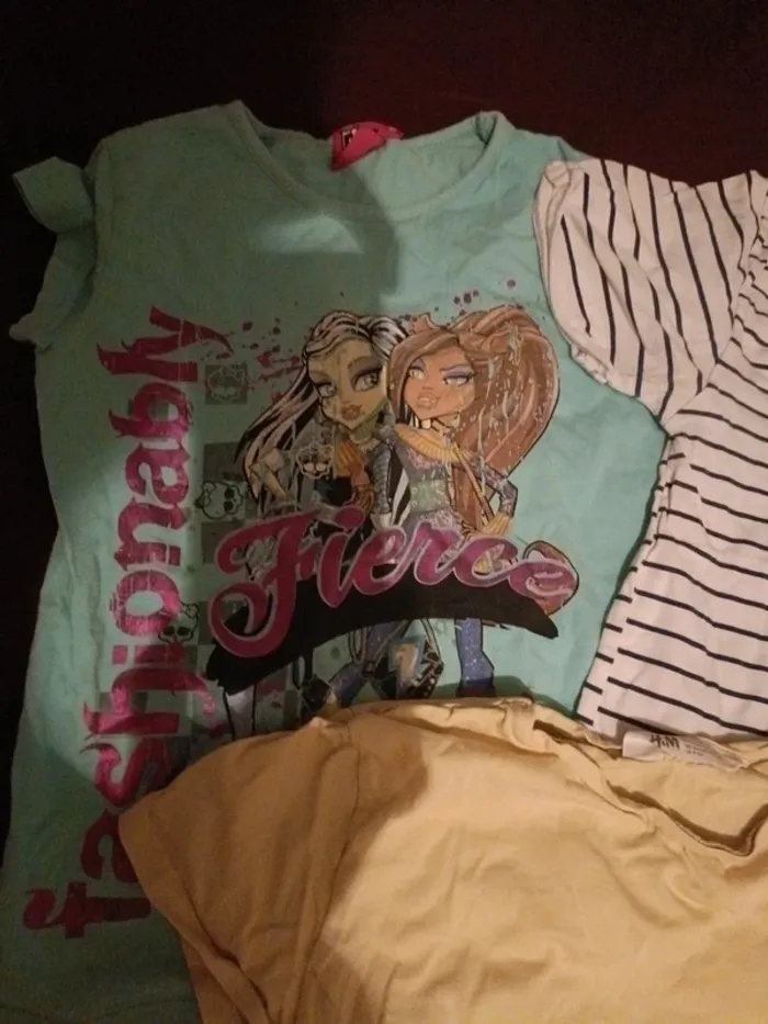 Lot 5 tee shirts hauts orchestra monster high licorne flamant rose 10 ans - photo numéro 5