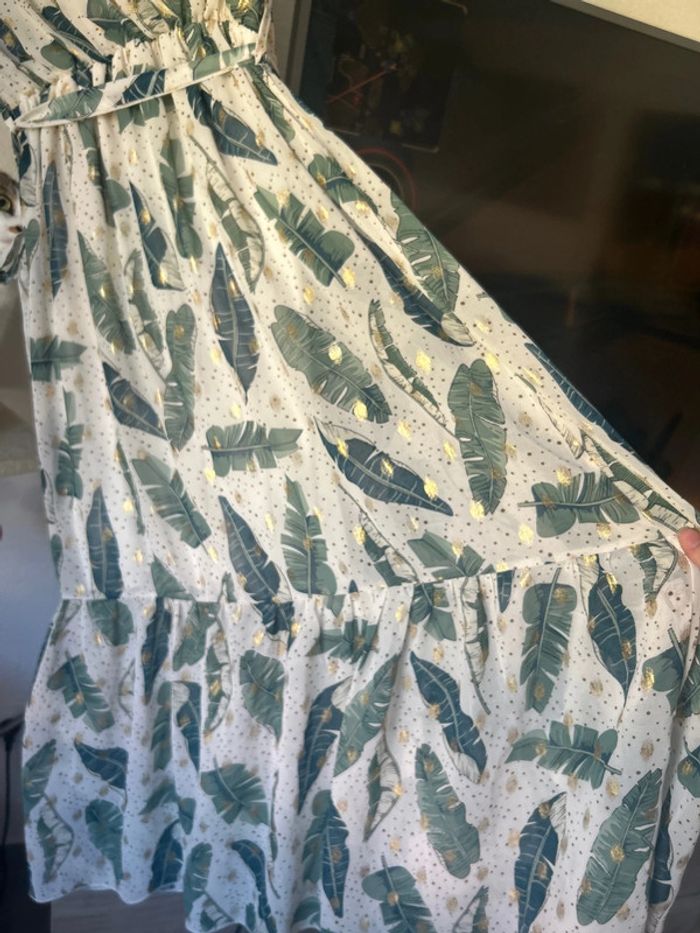 Robe longue Papillonne avec ceinture - photo numéro 5