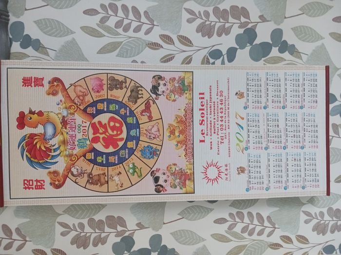 calendrier chinois