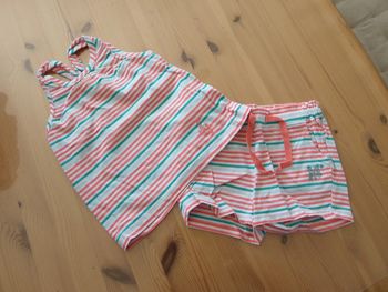Ensemble rayé short débardeur
