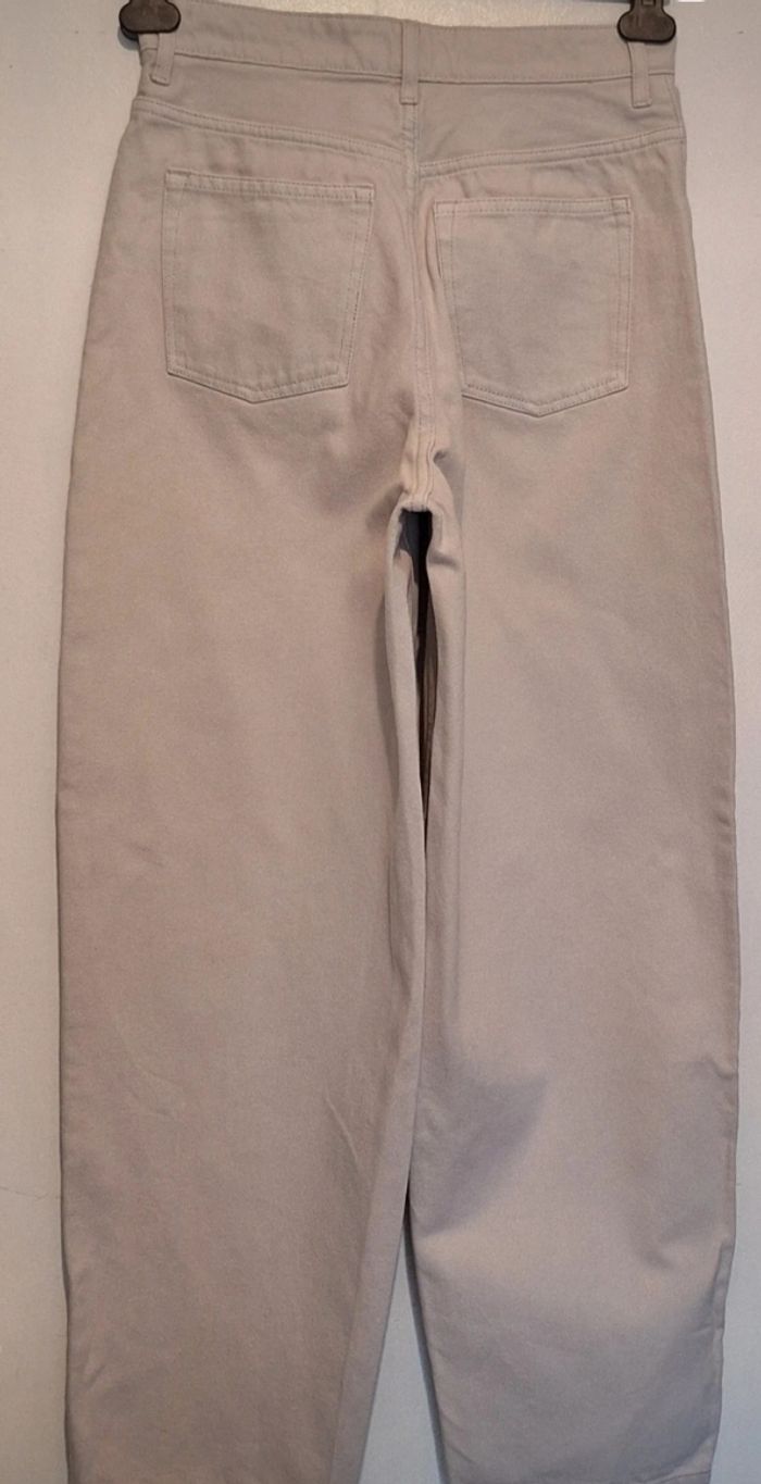 Jean mom écru en 100 % coton - photo numéro 3