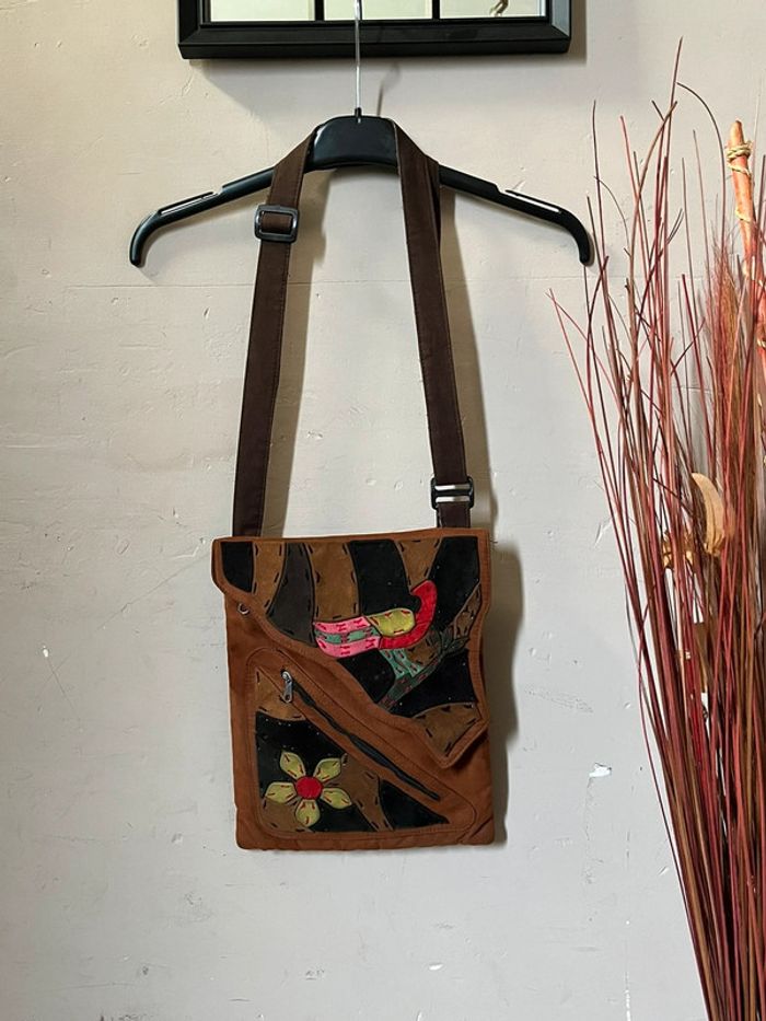 Sac à main pochette bandoulière en velours - photo numéro 6