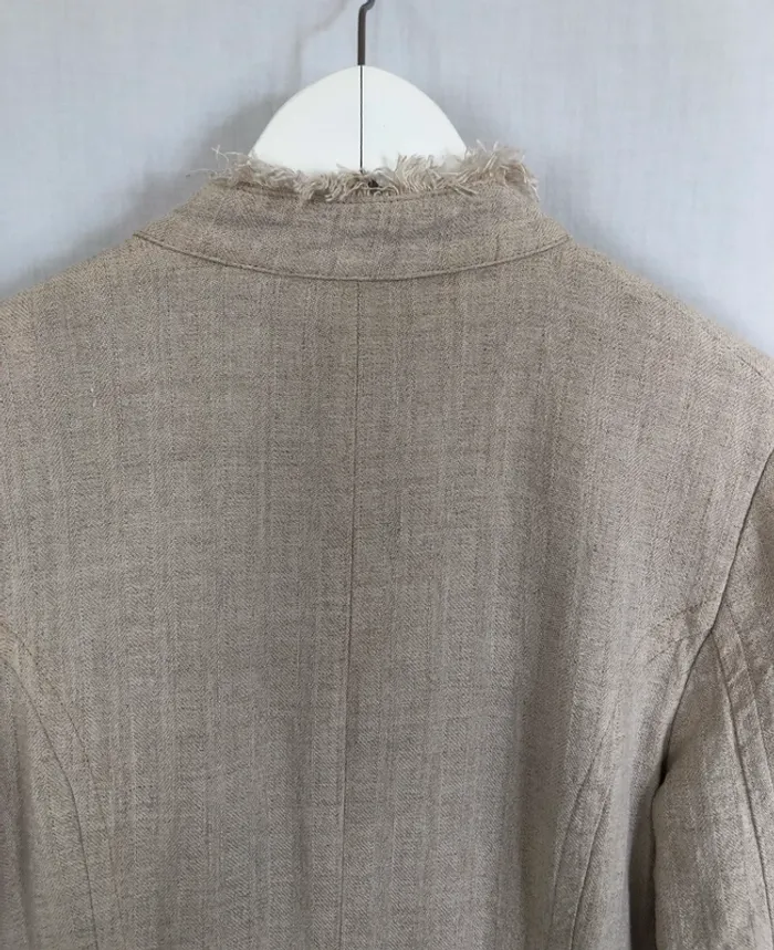 Trench beige en lin Mango taille XL / 42 44 excellent état - photo numéro 5