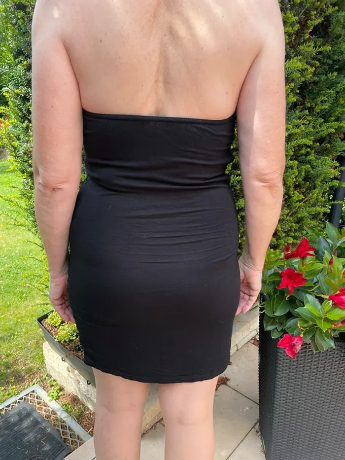 Robe bustier noir et léopard - photo numéro 2