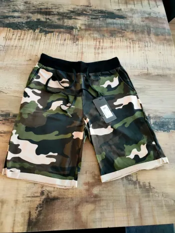 Short en coton militaire kaki M