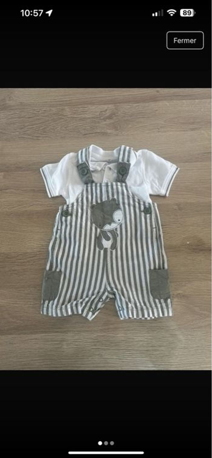 Ensemble salopette + polo manches courtes