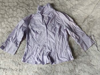 Chemisier chemise mauve cérémonie 40 neuf Camaïeu