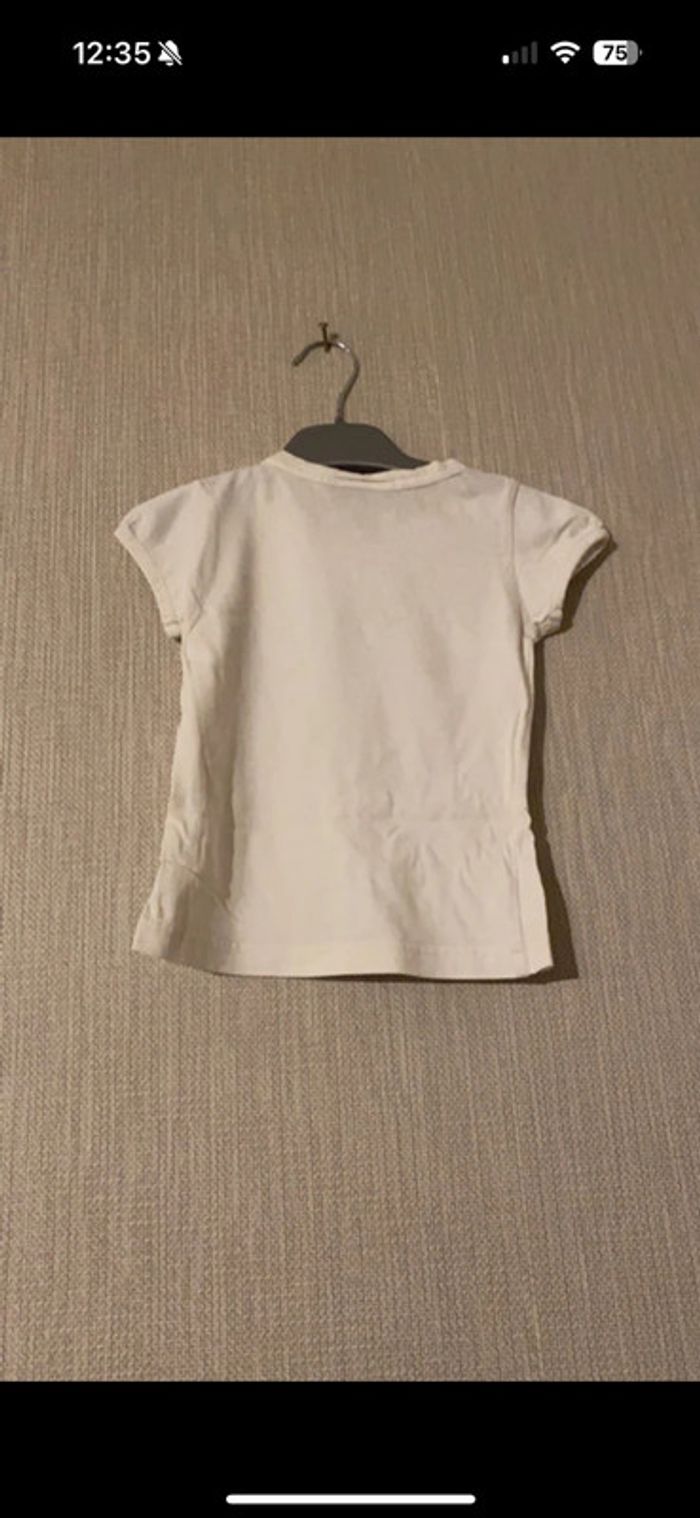 T-shirt catimini 4 ans blanc bleu rouge - photo numéro 2