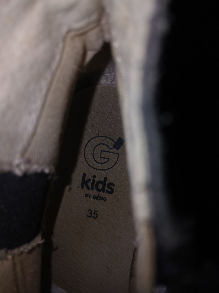 Paire de Botines nubuck noir 35 - Kids by Gémo - photo numéro 8