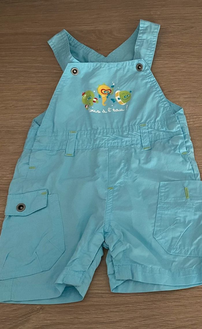 Salopette short 3 mois