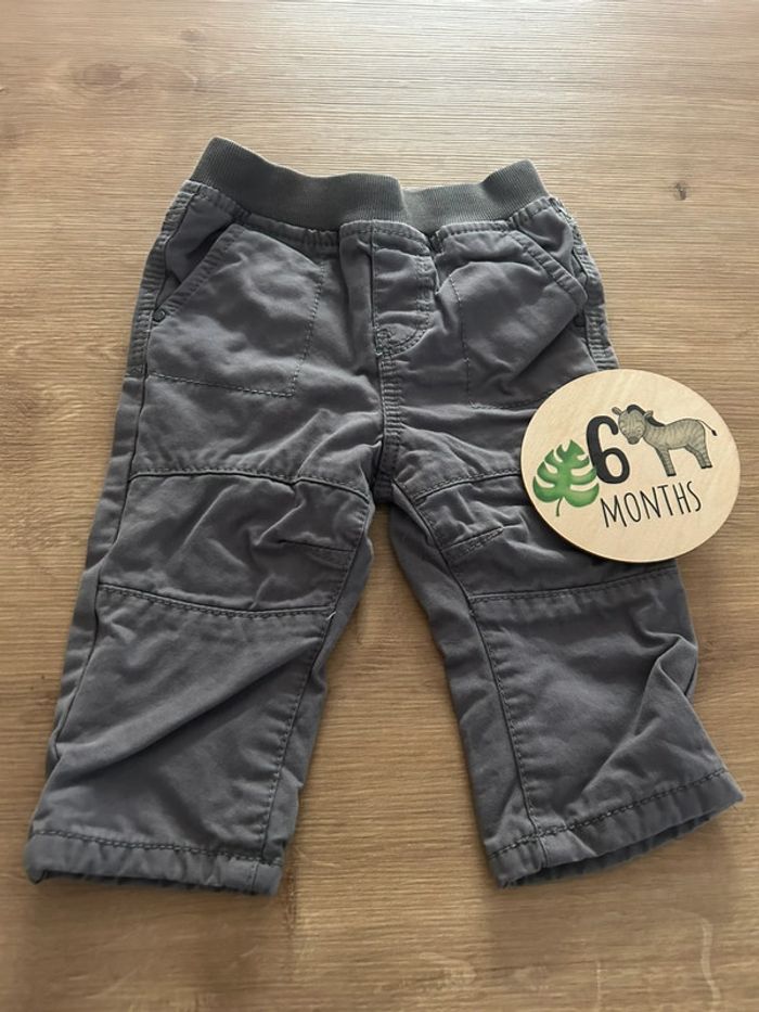 Pantalon en toile gris Obaïbi