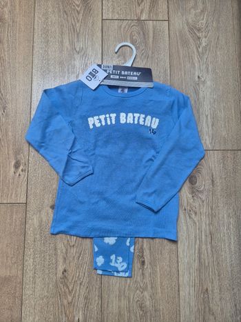 pyjama "petit bateau" en coton bio bleu clair "nuage" 5 ans neuf