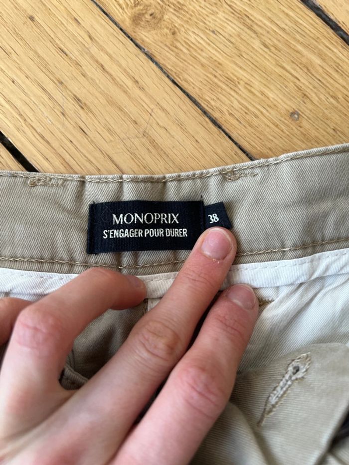 Chino Monoprix beige 38 - photo numéro 3