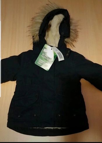 Manteau chaud bleu marine 6/12 mois