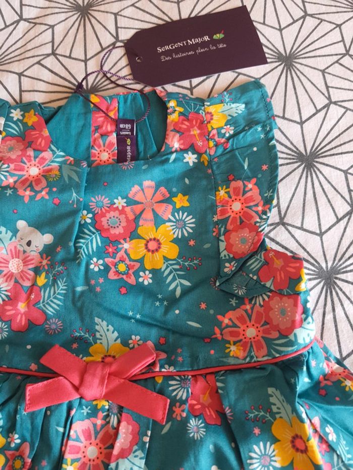 Ensemble Sergent Major 🐨 robe et bloomer taille 6 mois neuf avec étiquettes - photo numéro 2