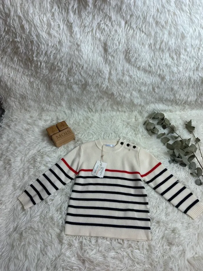 Pull marinière bout chou taille 24 mois