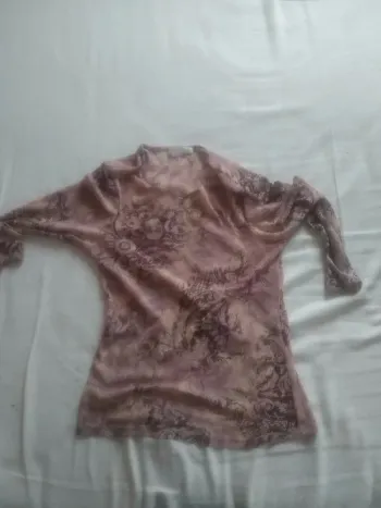 Tee shirt Fluide vieux rose Femme