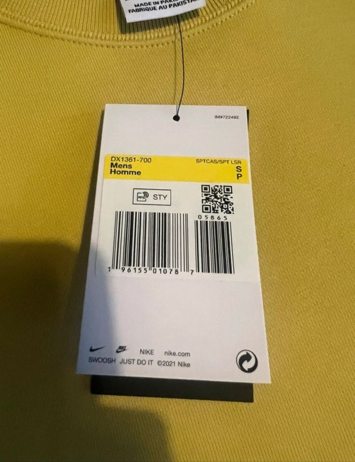 Sweat jaune Nike S - photo numéro 4