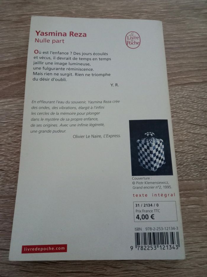 Yasmina Reza 📚 Nulle part - photo numéro 2