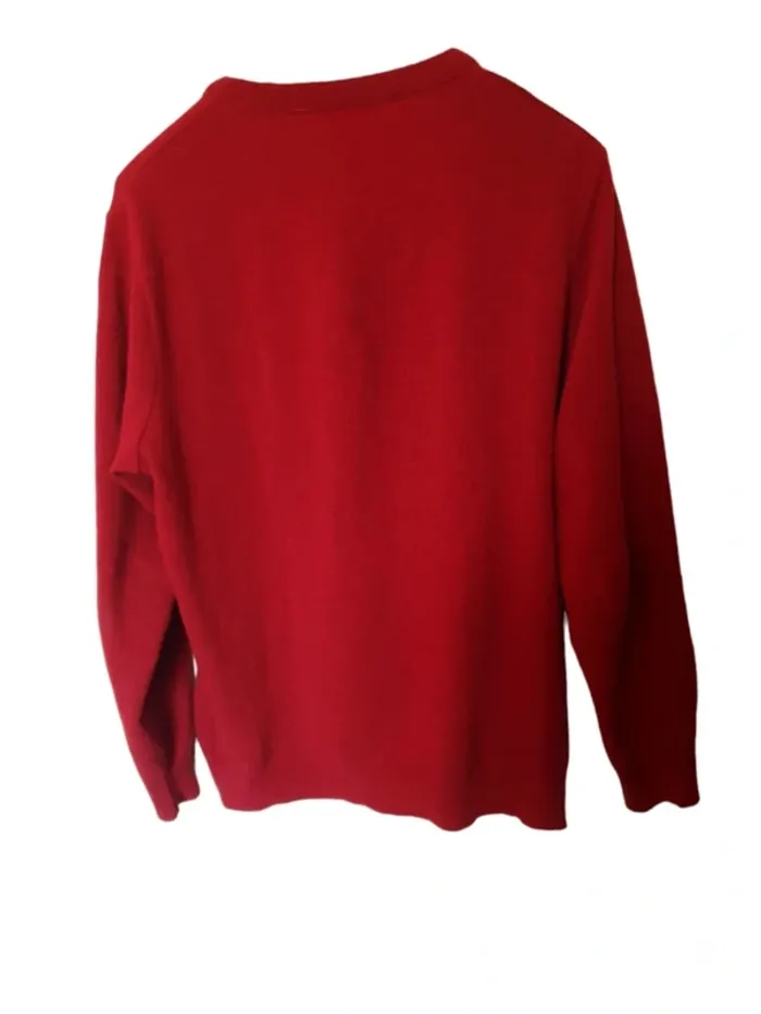 Très beau pull rouge 80% laine taille XL - photo numéro 4