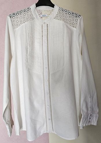 Chemisier coton et  dentelle