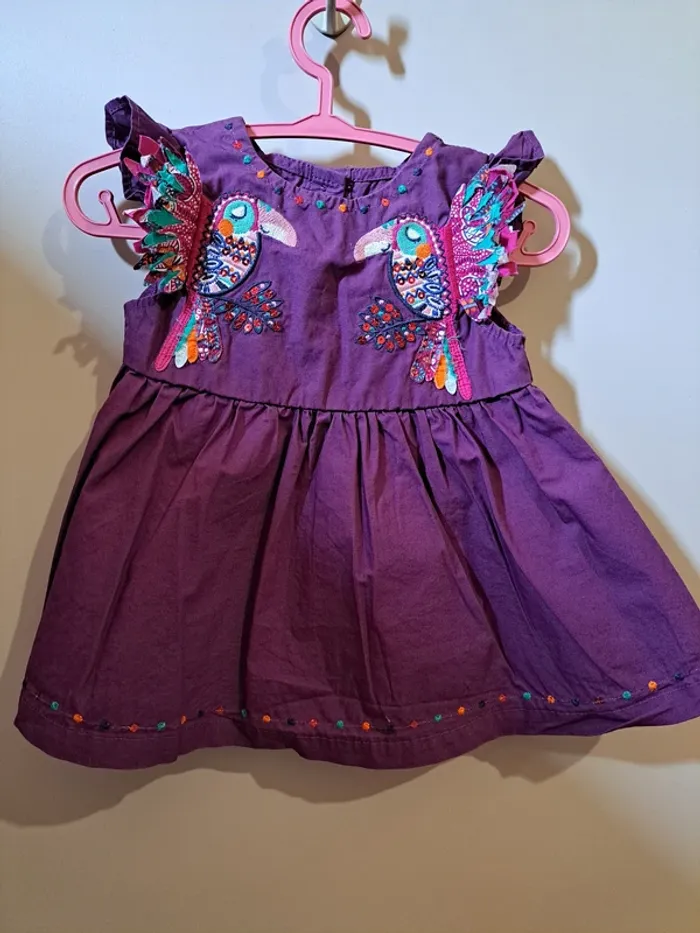 Robe violette DPAM - 3 mois - photo numéro 2