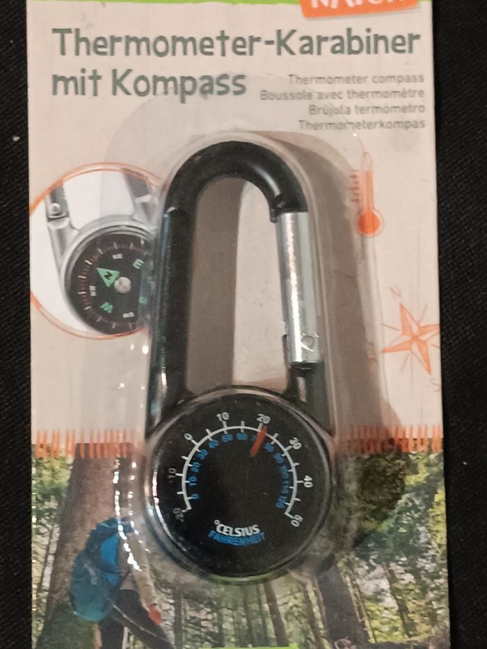 Mousqueton boussole thermomètre - photo numéro 2