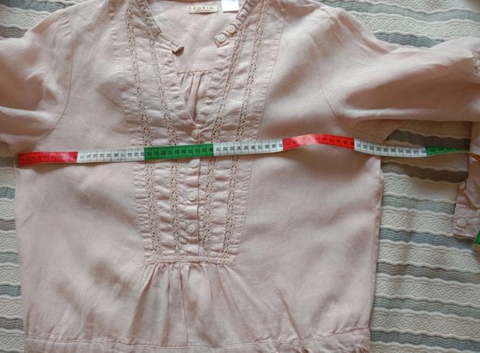 Superbe robe Edeis 100% lin t.38 dentelles - photo numéro 10