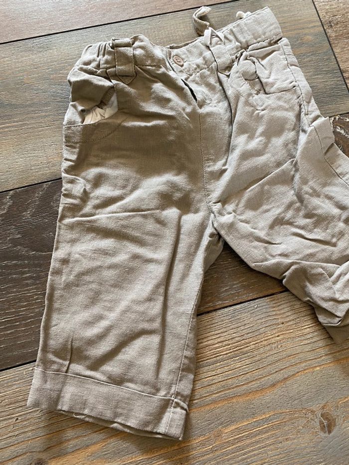 Pantalon beige léger tout compte fait 6mois lin