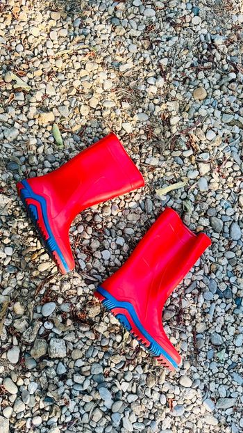 Bottes de pluie rouge