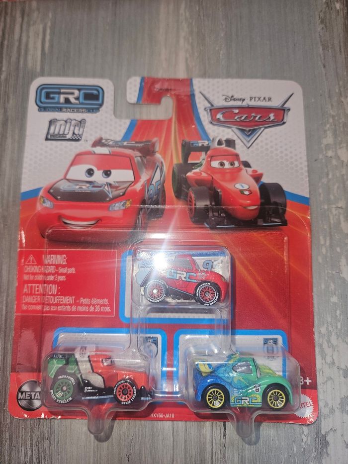 Lot 3 mini racers voitures Cars - Disney Cars Mattel metal neuf Pack 3 mini racers - photo numéro 3