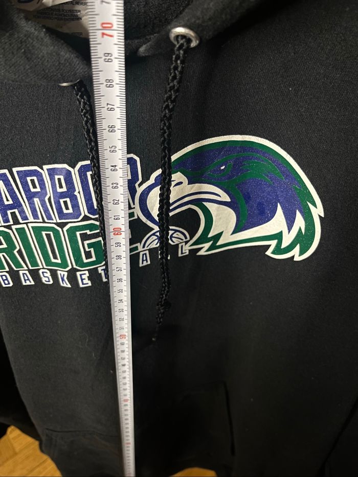 Sweat pulls capuche universitaire basketball noir - Taille XL - photo numéro 6