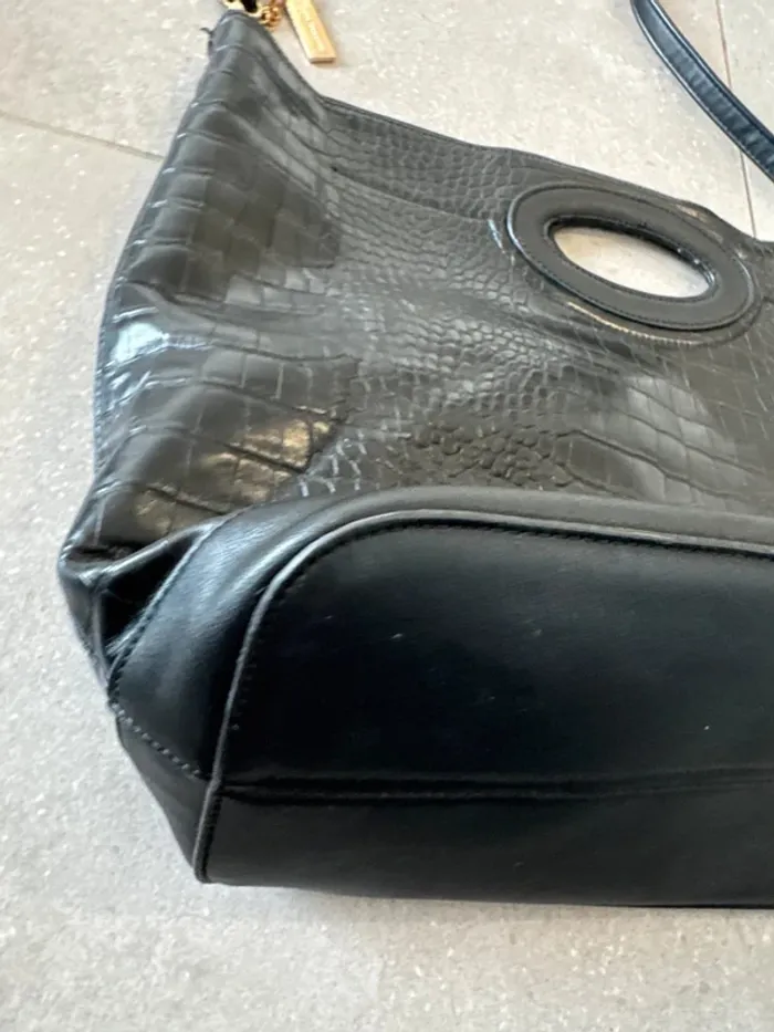 Sac à main et bandoulière Alessia Massimo, bon état 34x33cm - photo numéro 4