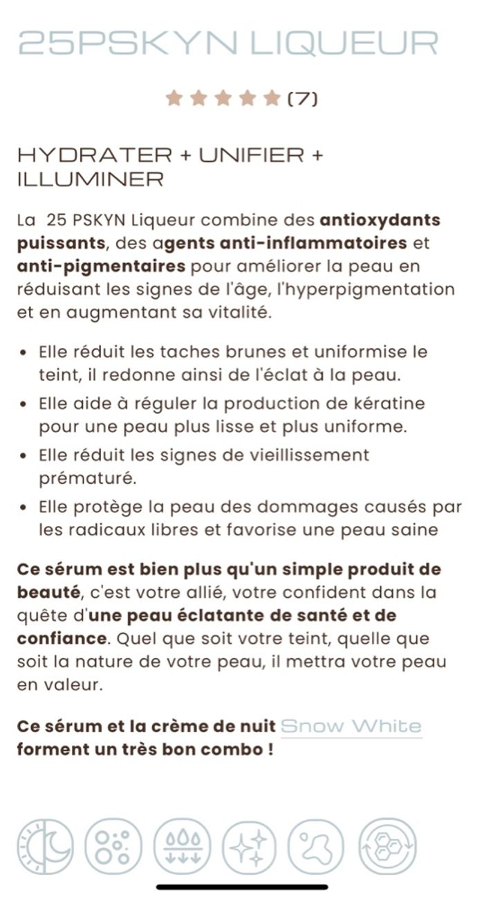 Sérum liqueur 25 PSKYN