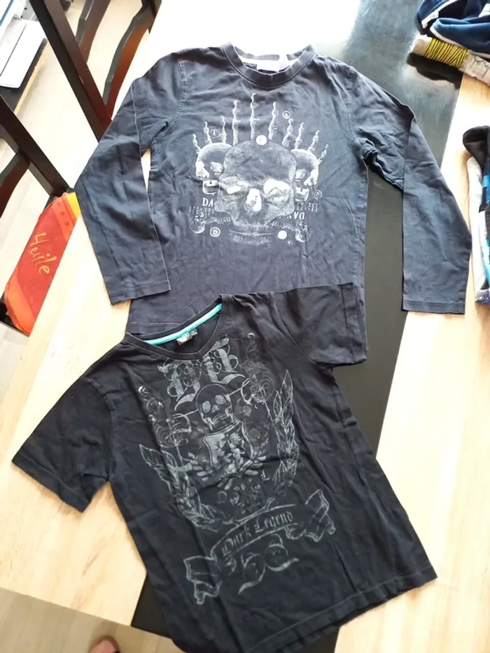 Tee-shirts noir garçon 12 ans - photo numéro 2