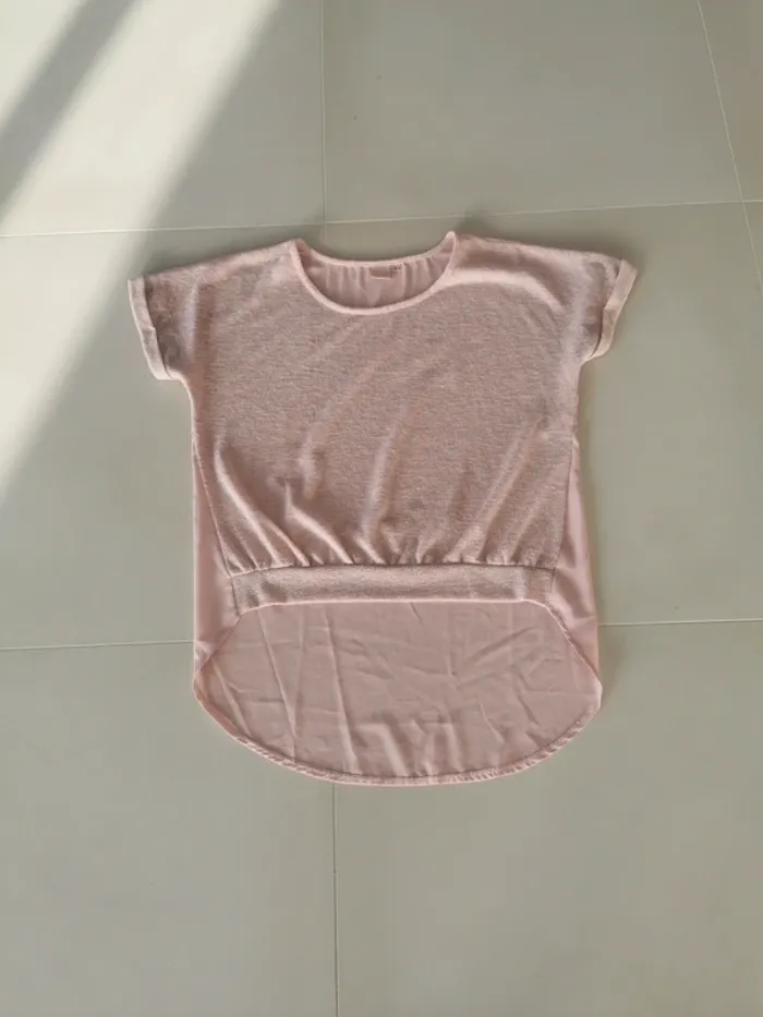 Tee-shirt bi matière rose influx taille 38-40