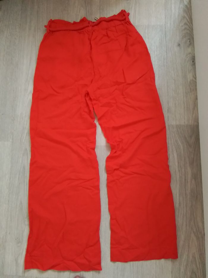 Pantalon fluide rouge - photo numéro 2