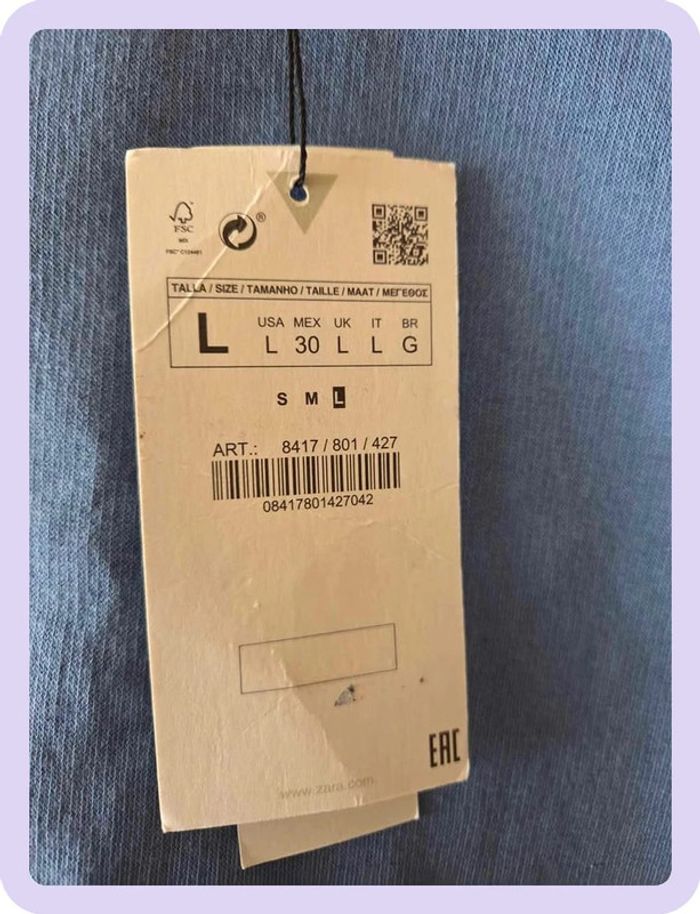 pull court sans manchesZara bleu taille L - photo numéro 4