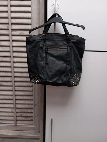 Grand sac noir a tirette Promod avec brillant