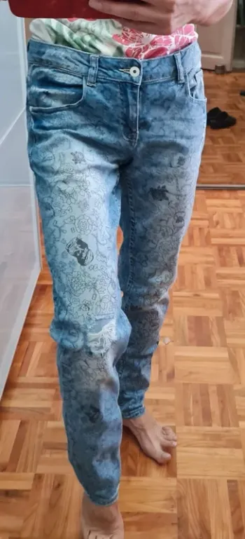 Jeans imprimé taille basse Kookai T40