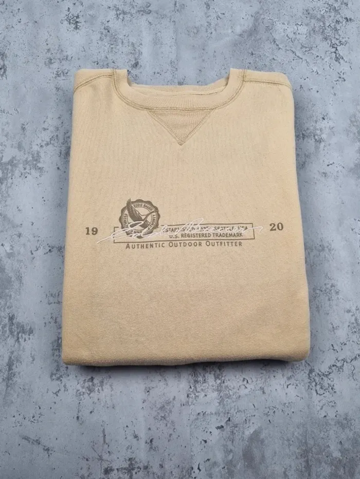 Sweat Eddie Bauer jaune – Taille L Homme (mesures en photos) - photo numéro 2