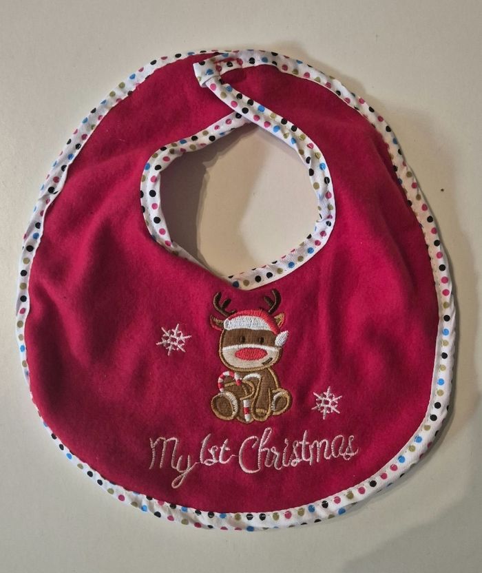 Bonnet Noël et bavoir - photo numéro 2