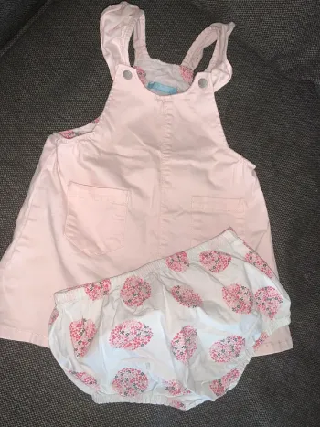 Robe jean rose + shorty assorti
