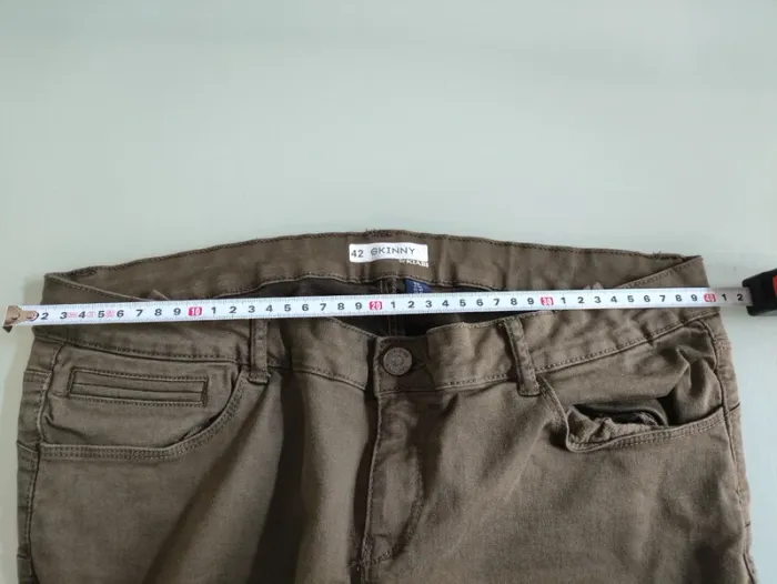Pantalon skinny kaki femme T42 – coupe droite ajustée - photo numéro 14
