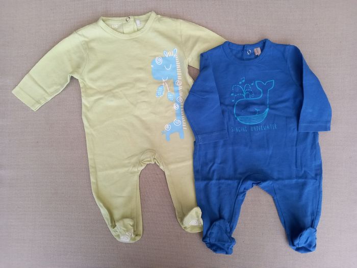 Lot de 2 pyjamas fin 1mois garçon